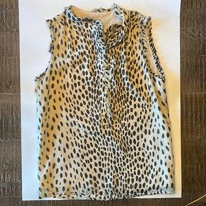 J Crew Animal Print Top Size 8